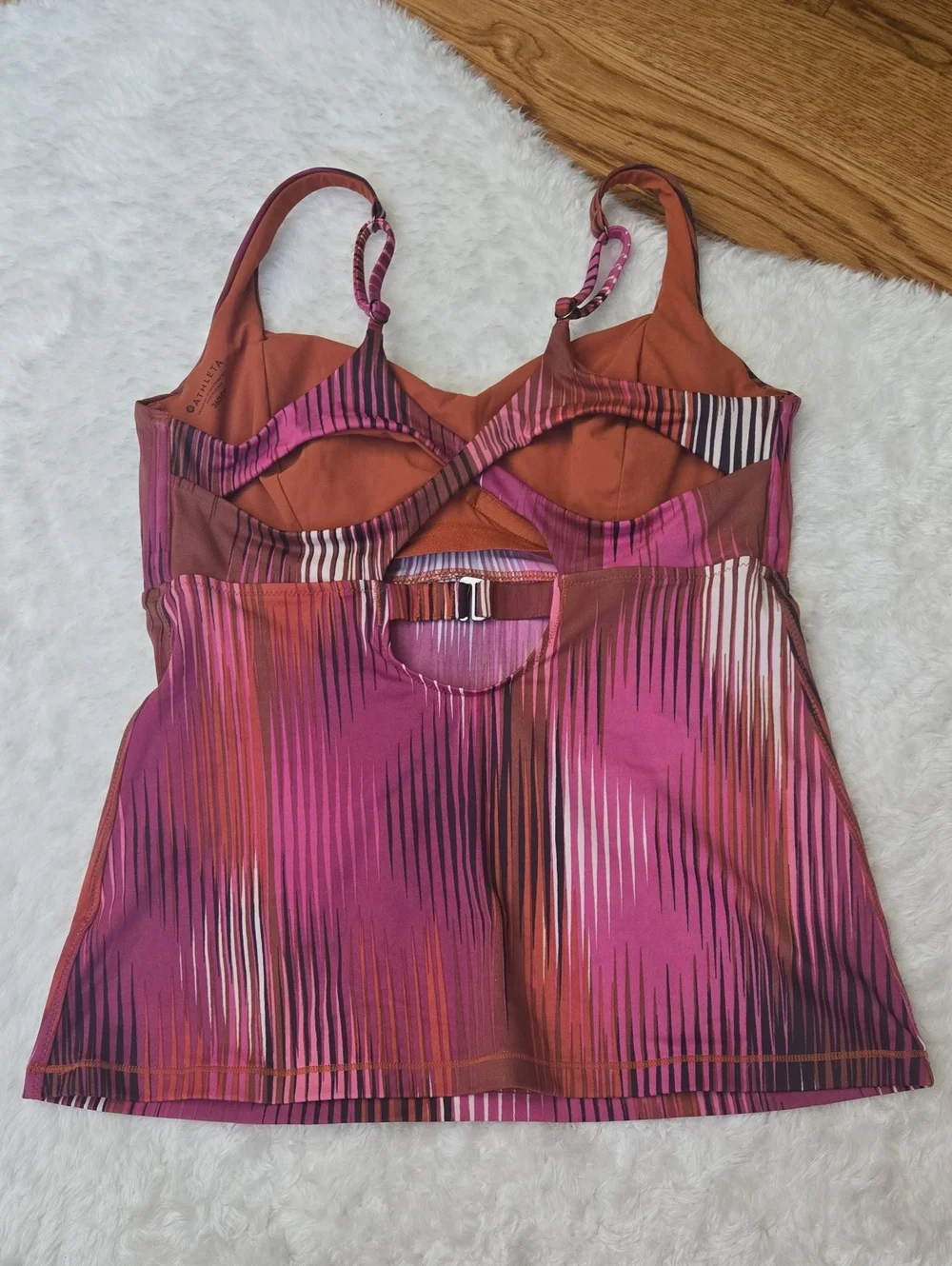 Athleta Tankini Swim Top, Womens Size 36D/DD